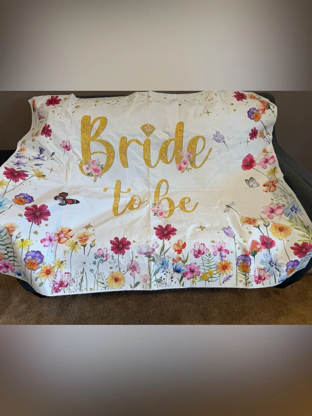 1. Bride to Be Wildflower Backdrop- & 1. Love In Bloom Backdrop/Banner